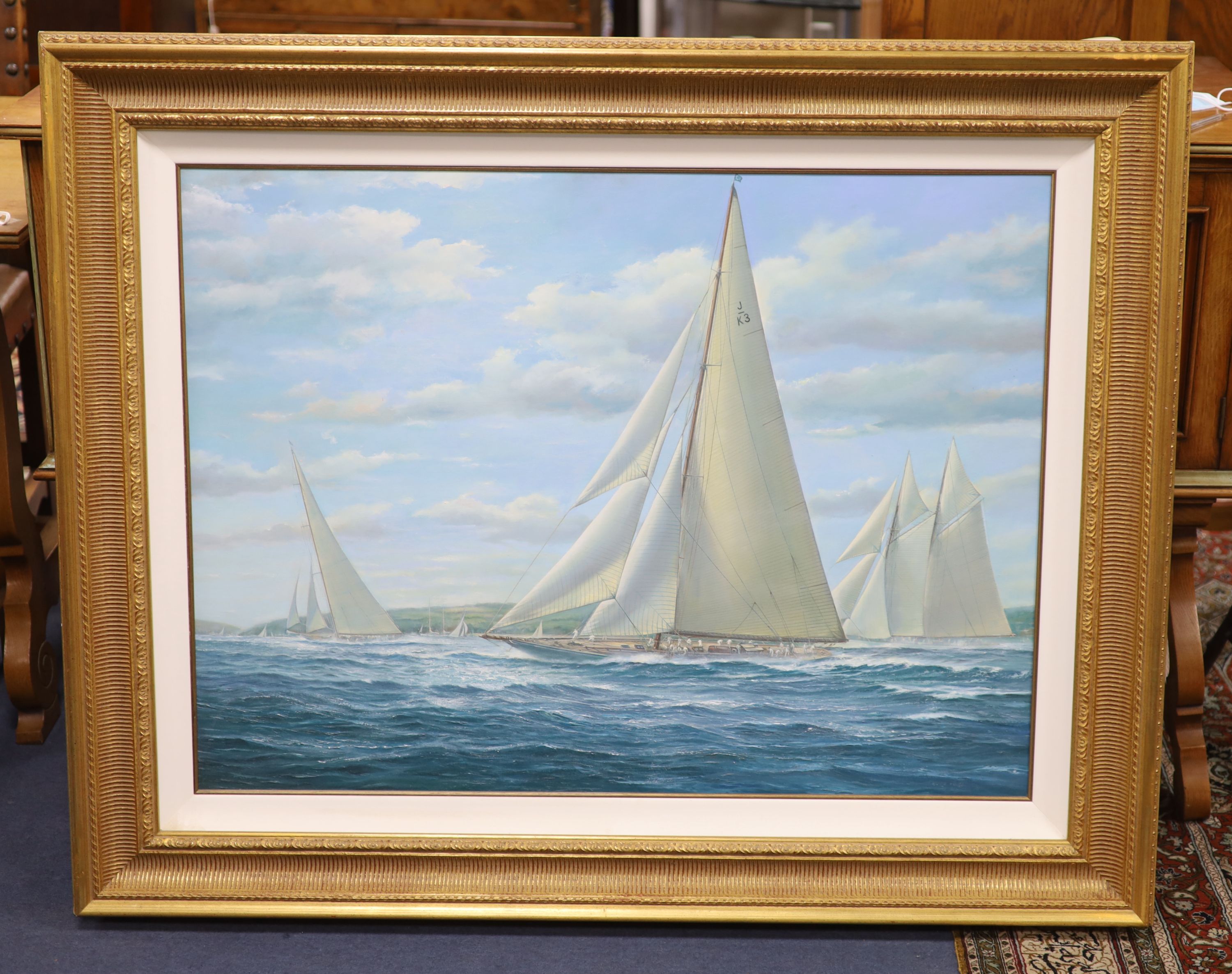 Brian Mays, oil on canvas, Shamrock V, signed and inscribed verso, 74 x 100cm.
